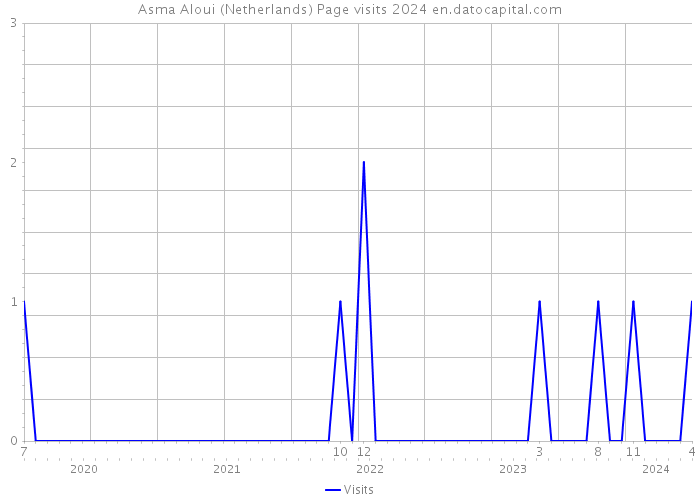 Asma Aloui (Netherlands) Page visits 2024 