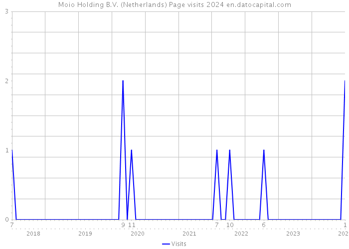 Moio Holding B.V. (Netherlands) Page visits 2024 