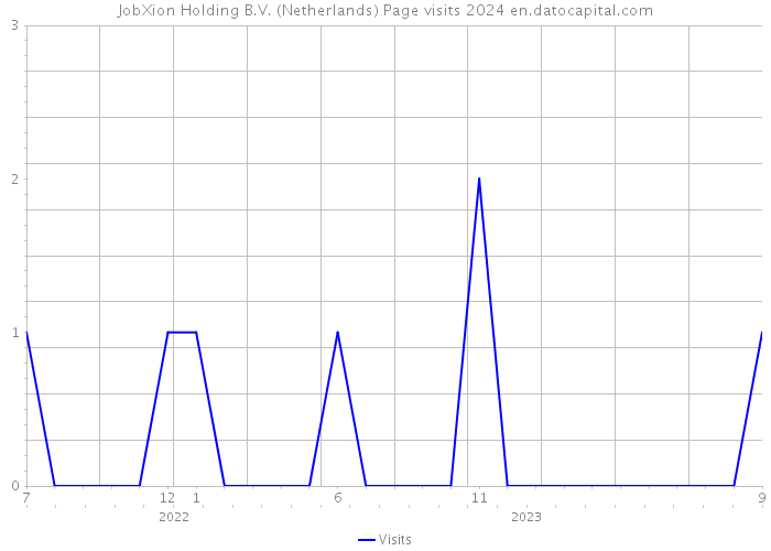 JobXion Holding B.V. (Netherlands) Page visits 2024 
