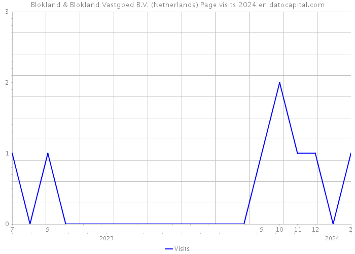 Blokland & Blokland Vastgoed B.V. (Netherlands) Page visits 2024 