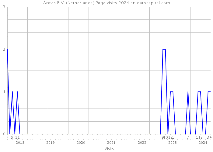 Aravis B.V. (Netherlands) Page visits 2024 
