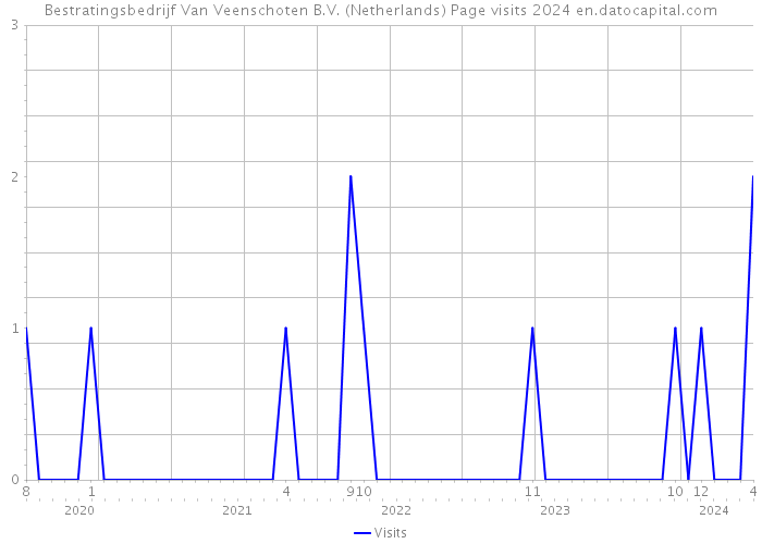 Bestratingsbedrijf Van Veenschoten B.V. (Netherlands) Page visits 2024 