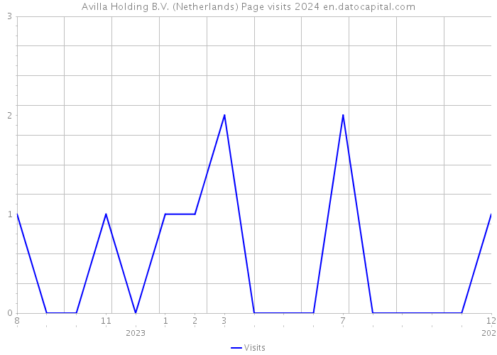 Avilla Holding B.V. (Netherlands) Page visits 2024 