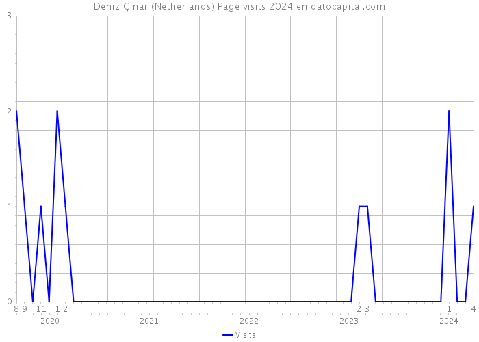 Deniz Çinar (Netherlands) Page visits 2024 