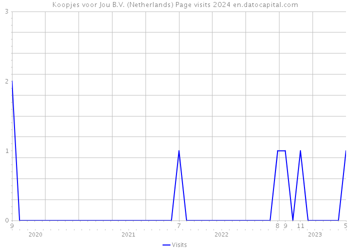 Koopjes voor Jou B.V. (Netherlands) Page visits 2024 