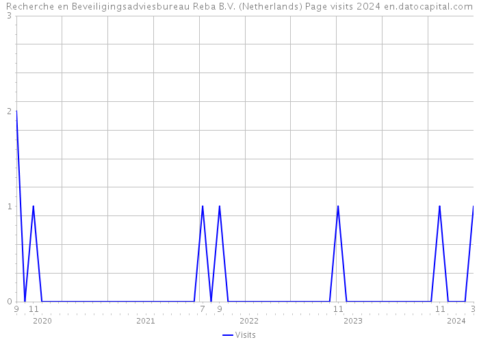 Recherche en Beveiligingsadviesbureau Reba B.V. (Netherlands) Page visits 2024 