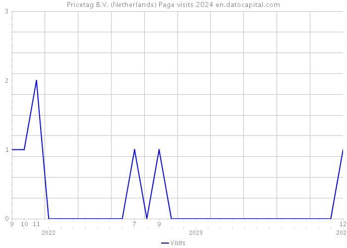 Pricetag B.V. (Netherlands) Page visits 2024 