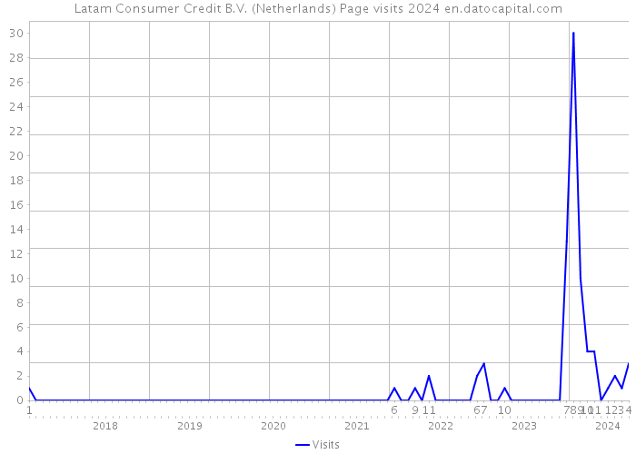 Latam Consumer Credit B.V. (Netherlands) Page visits 2024 