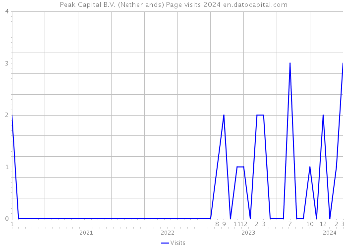 Peak Capital B.V. (Netherlands) Page visits 2024 
