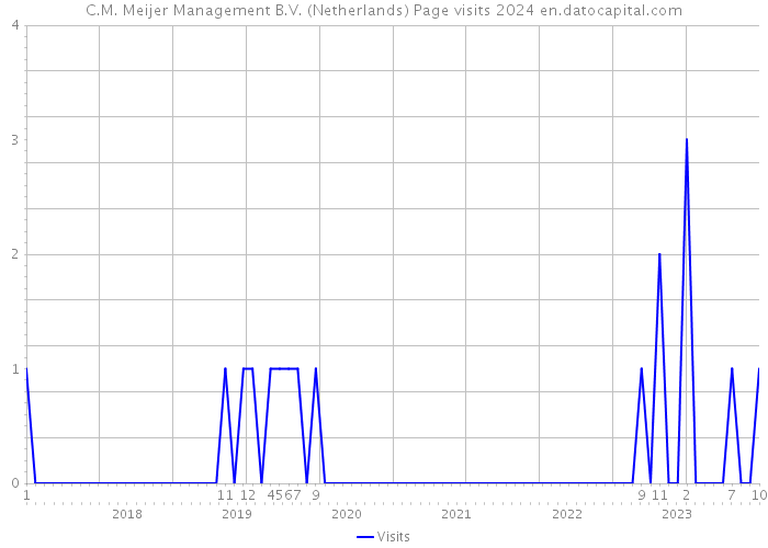 C.M. Meijer Management B.V. (Netherlands) Page visits 2024 