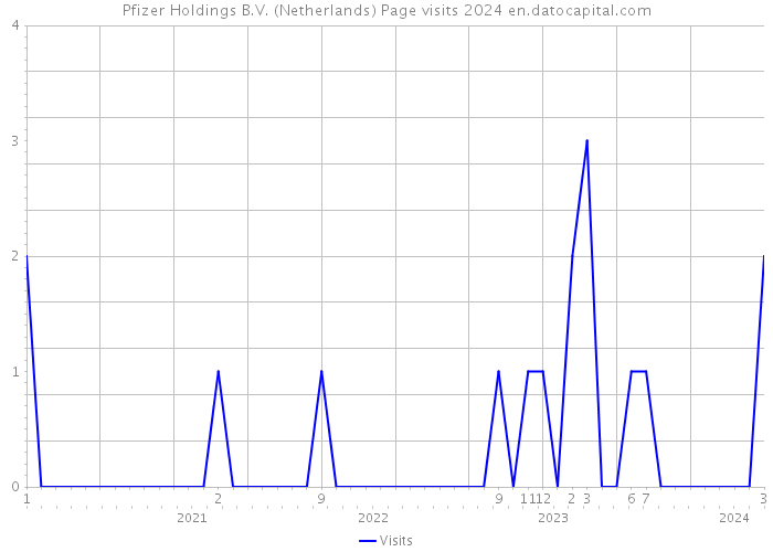 Pfizer Holdings B.V. (Netherlands) Page visits 2024 