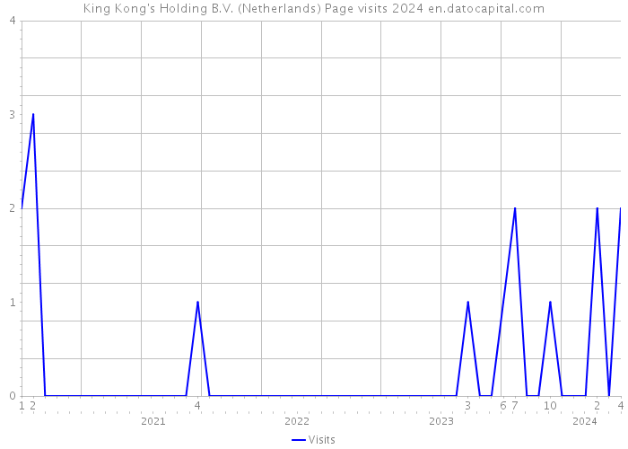 King Kong's Holding B.V. (Netherlands) Page visits 2024 