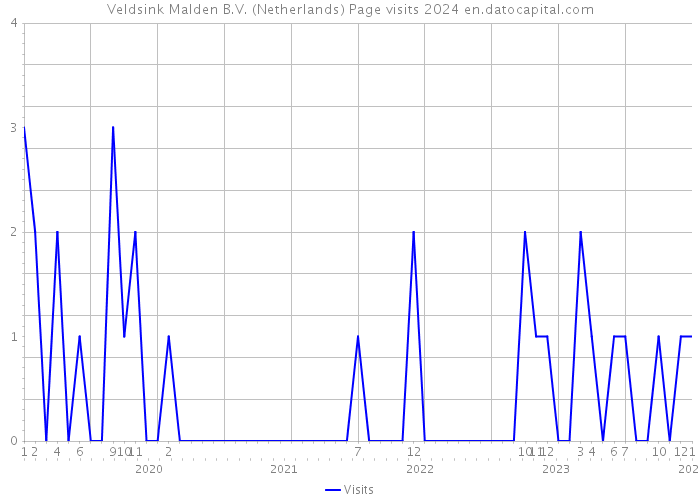 Veldsink Malden B.V. (Netherlands) Page visits 2024 