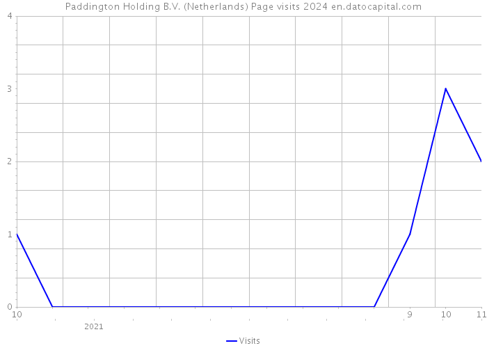 Paddington Holding B.V. (Netherlands) Page visits 2024 