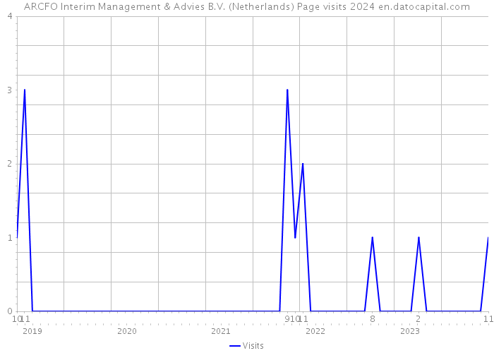 ARCFO Interim Management & Advies B.V. (Netherlands) Page visits 2024 