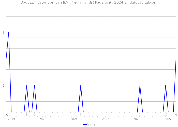 Boogaart Betonpompen B.V. (Netherlands) Page visits 2024 