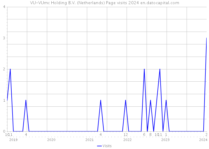 VU-VUmc Holding B.V. (Netherlands) Page visits 2024 