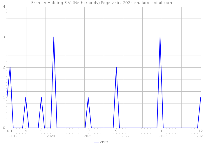 Bremen Holding B.V. (Netherlands) Page visits 2024 