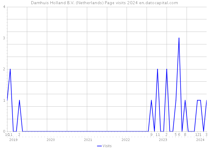 Damhuis Holland B.V. (Netherlands) Page visits 2024 