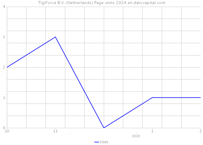 TigiForce B.V. (Netherlands) Page visits 2024 