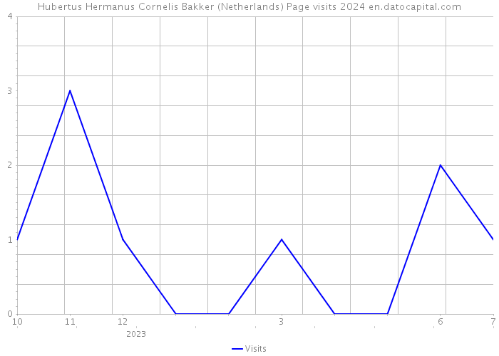 Hubertus Hermanus Cornelis Bakker (Netherlands) Page visits 2024 