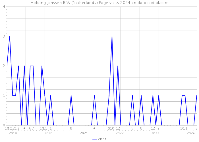 Holding Janssen B.V. (Netherlands) Page visits 2024 