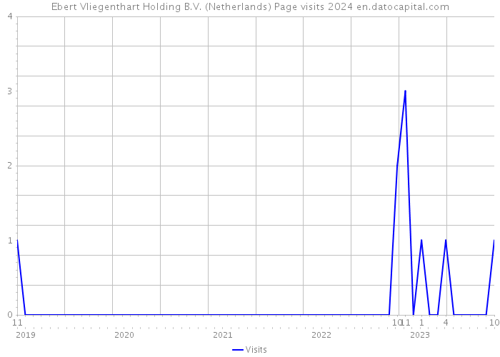 Ebert Vliegenthart Holding B.V. (Netherlands) Page visits 2024 