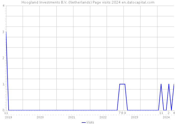 Hoogland Investments B.V. (Netherlands) Page visits 2024 