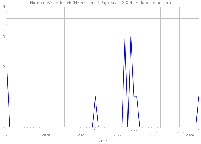Harmen Westerbroek (Netherlands) Page visits 2024 