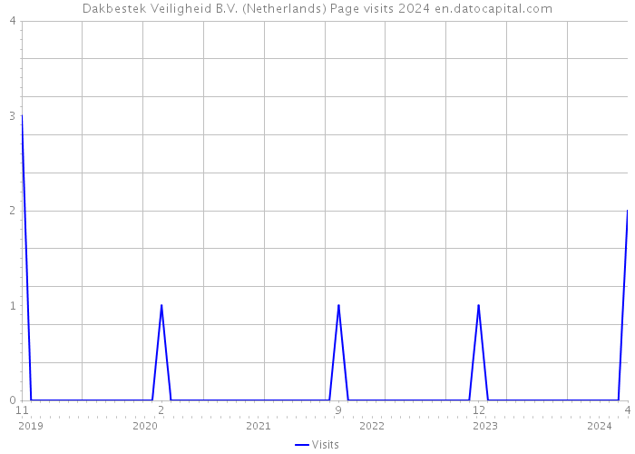 Dakbestek Veiligheid B.V. (Netherlands) Page visits 2024 