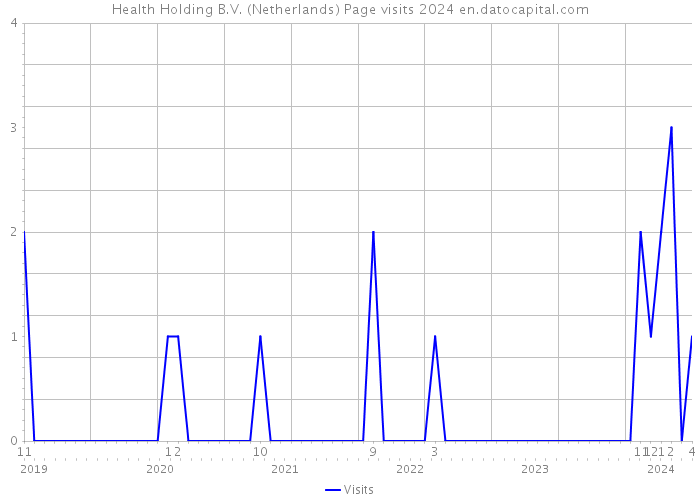 Health Holding B.V. (Netherlands) Page visits 2024 
