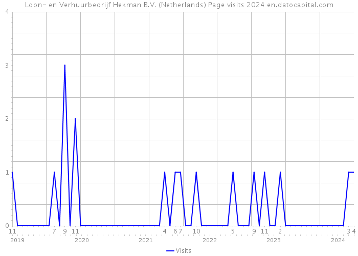 Loon- en Verhuurbedrijf Hekman B.V. (Netherlands) Page visits 2024 