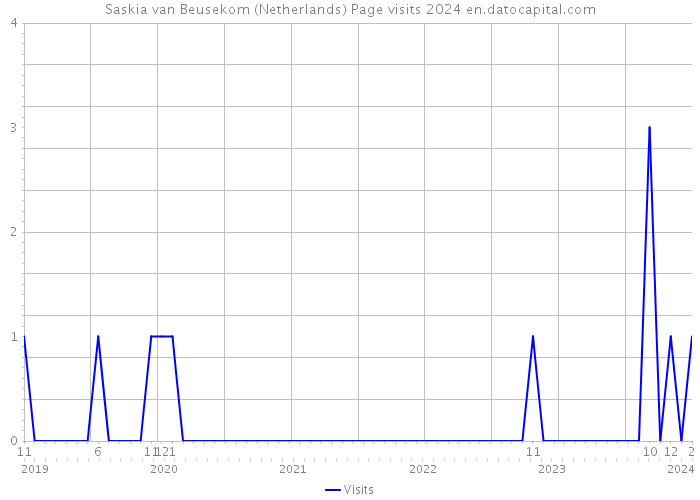 Saskia van Beusekom (Netherlands) Page visits 2024 
