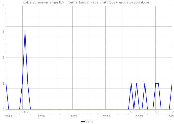 RoDa Zonne-energie B.V. (Netherlands) Page visits 2024 