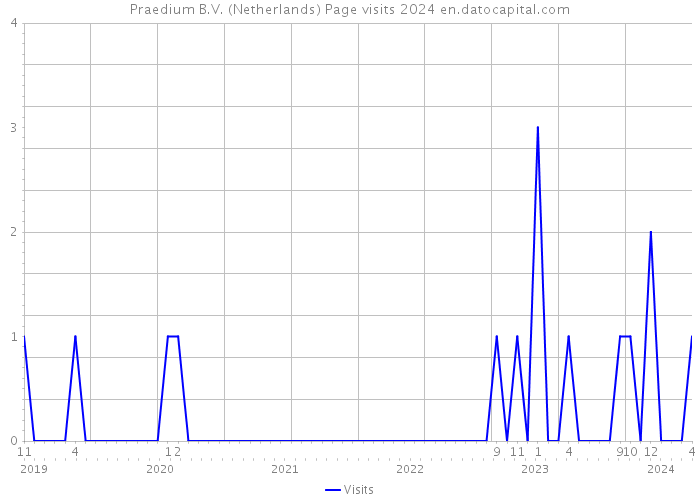 Praedium B.V. (Netherlands) Page visits 2024 