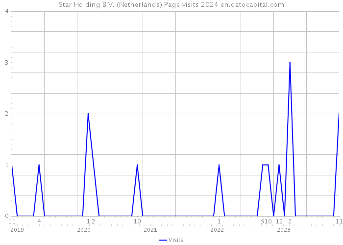 Star Holding B.V. (Netherlands) Page visits 2024 