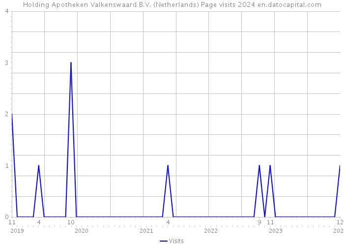 Holding Apotheken Valkenswaard B.V. (Netherlands) Page visits 2024 
