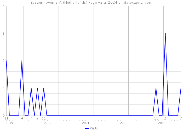 Zestienhoven B.V. (Netherlands) Page visits 2024 