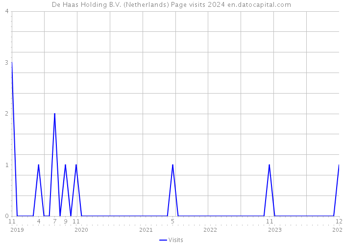 De Haas Holding B.V. (Netherlands) Page visits 2024 