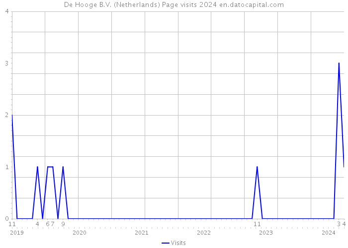 De Hooge B.V. (Netherlands) Page visits 2024 