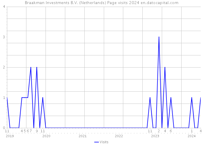 Braakman Investments B.V. (Netherlands) Page visits 2024 