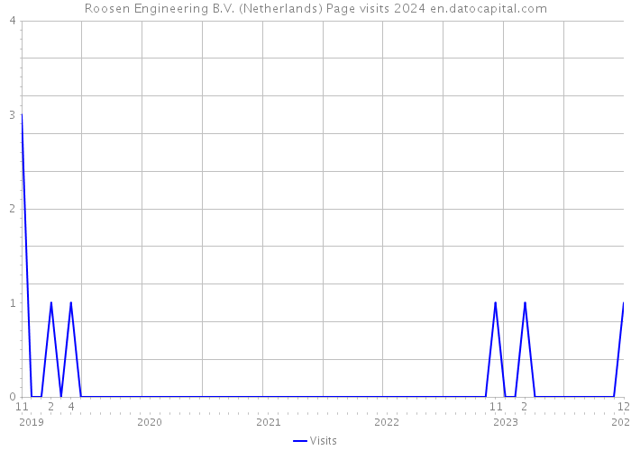 Roosen Engineering B.V. (Netherlands) Page visits 2024 