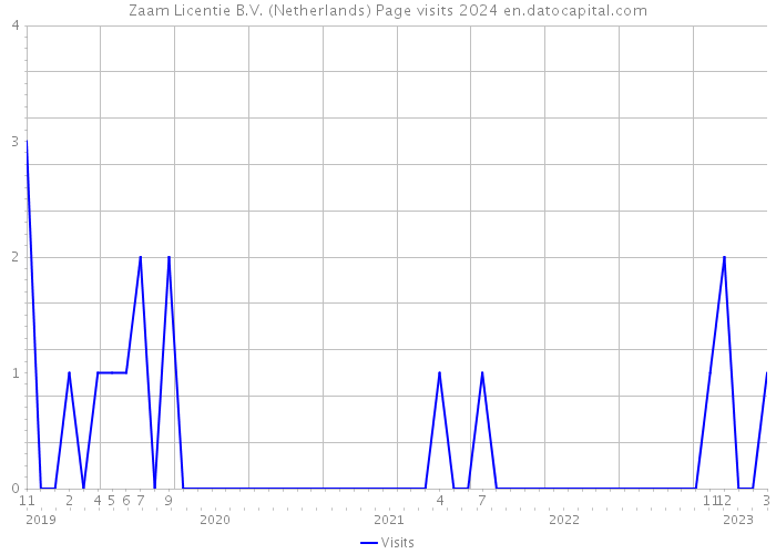 Zaam Licentie B.V. (Netherlands) Page visits 2024 