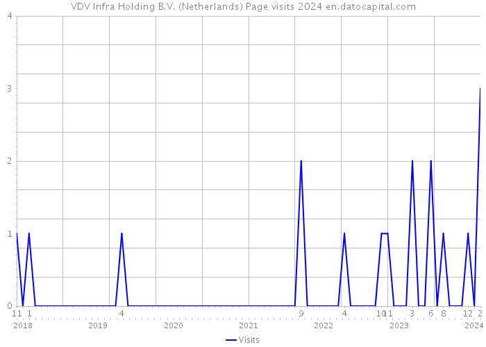 VDV Infra Holding B.V. (Netherlands) Page visits 2024 