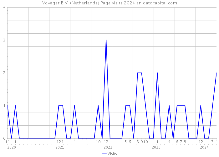 Voyager B.V. (Netherlands) Page visits 2024 