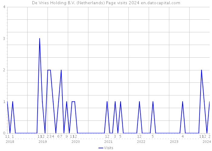 De Vries Holding B.V. (Netherlands) Page visits 2024 