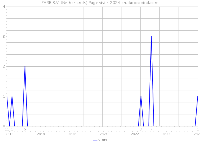 ZARB B.V. (Netherlands) Page visits 2024 
