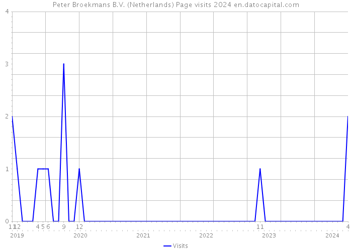 Peter Broekmans B.V. (Netherlands) Page visits 2024 