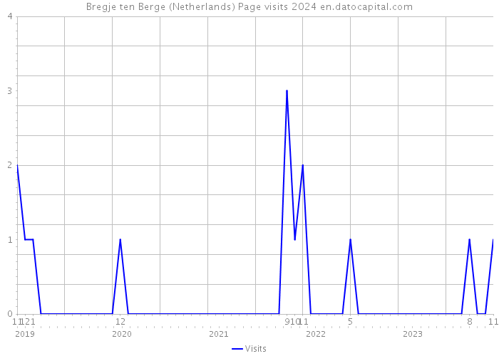 Bregje ten Berge (Netherlands) Page visits 2024 