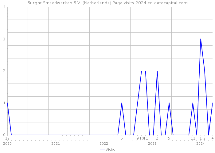 Burght Smeedwerken B.V. (Netherlands) Page visits 2024 